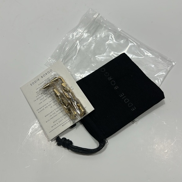 *NEW* EDDIE BORGO 12K GOLD CHAIN LINK DROP EARRINGS - Picture 5 of 6